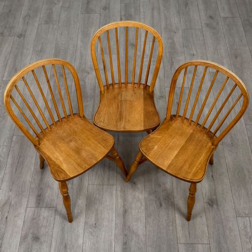 ANTIQUE 20TH CENTURY SET OF 6 ASH WINDSOR DINING CHAIRS - ADDITIONAL PHOTO 4