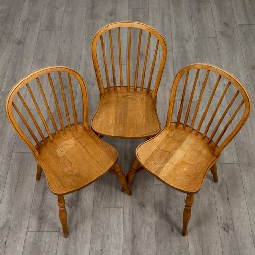 ANTIQUE 20TH CENTURY SET OF 6 ASH WINDSOR DINING CHAIRS - ADDITIONAL PHOTO 7