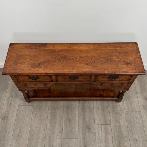 ANTIQUE 20TH CENTURY FINE QUALITY SMALL OAK DRESSER BASE - ADDITIONAL PHOTO 8