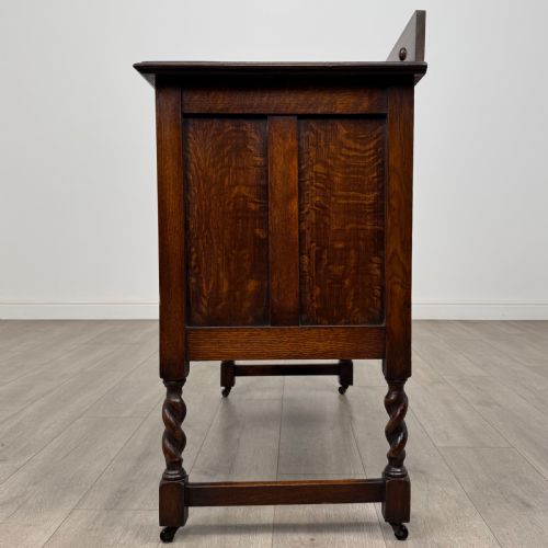 ANTIQUE 20TH CENTURY BARLEY TWIST CHEST OF DRAWERS IN OAK - ADDITIONAL PHOTO 2