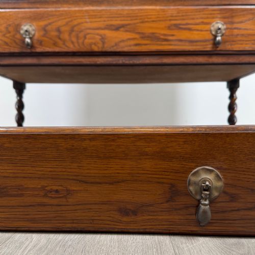 ANTIQUE 20TH CENTURY BARLEY TWIST CHEST OF DRAWERS IN OAK - ADDITIONAL PHOTO 10
