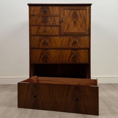 ANTIQUE 20TH CENTURY CHEST OF DRAWERS IN MAHOGANY - ADDITIONAL PHOTO 10