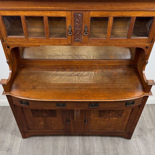 ANTIQUE 20TH CENTURY FINE QUALITY ARTS CRAFTS SIDEBOARD IN OAK - ADDITIONAL PHOTO 9