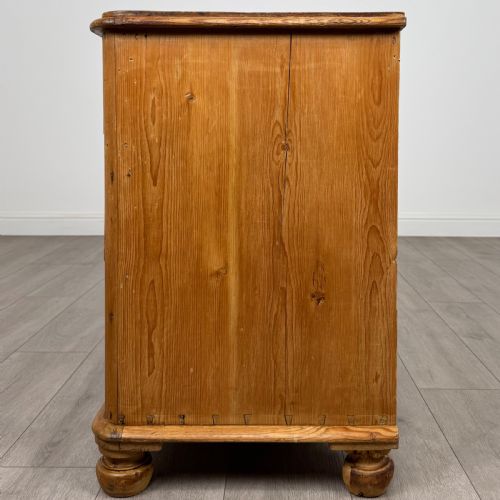 ANTIQUE 19TH CENTURY RUSTIC PINE CHEST OF DRAWERS - ADDITIONAL PHOTO 2