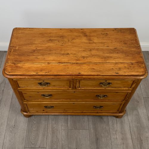 ANTIQUE 19TH CENTURY RUSTIC PINE CHEST OF DRAWERS - ADDITIONAL PHOTO 12