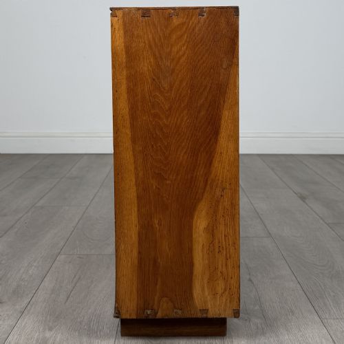 ANTIQUE 20TH CENTURY UNIQUE LOW BOOKCASE IN OAK - ADDITIONAL PHOTO 7