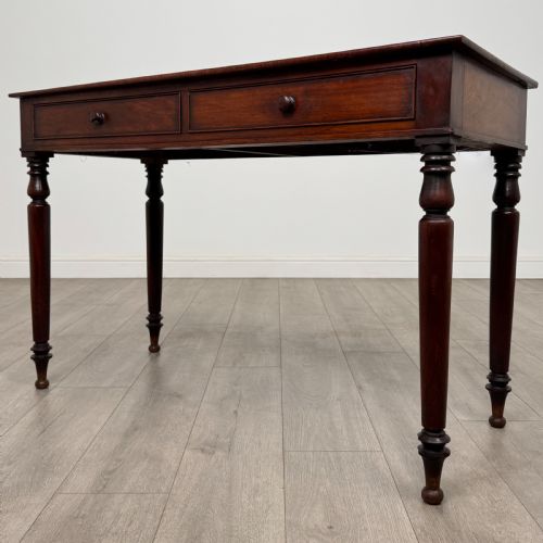 ANTIQUE 19TH CENTURY GOOD QUALITY WRITING TABLE IN MAHOGANY - ADDITIONAL PHOTO 1