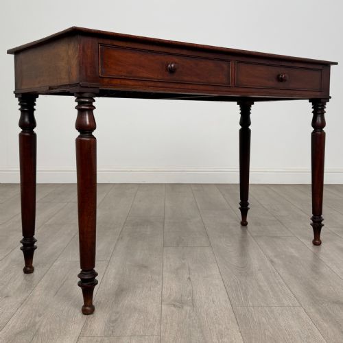 ANTIQUE 19TH CENTURY GOOD QUALITY WRITING TABLE IN MAHOGANY - ADDITIONAL PHOTO 7