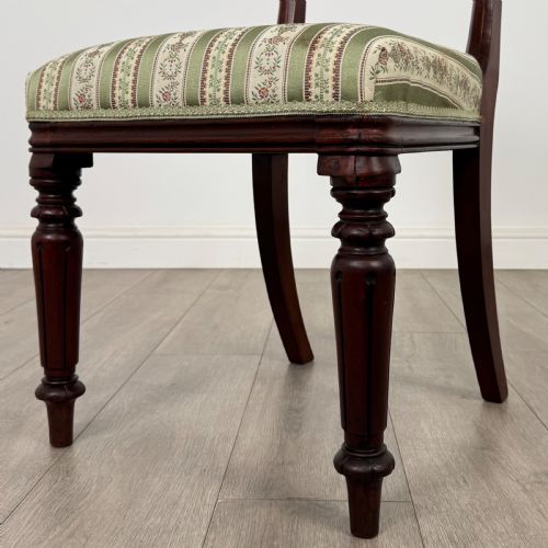 ANTIQUE 19TH CENTURY REGENCY SET OF 4 MAHOGANY DINING CHAIRS - ADDITIONAL PHOTO 4