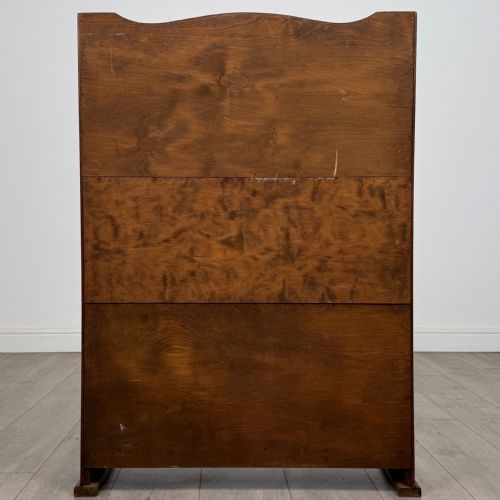 ANTIQUE 20TH CENTURY GOOD QUALITY OPEN BOOKCASE IN OAK - ADDITIONAL PHOTO 5
