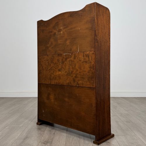 ANTIQUE 20TH CENTURY GOOD QUALITY OPEN BOOKCASE IN OAK - ADDITIONAL PHOTO 6
