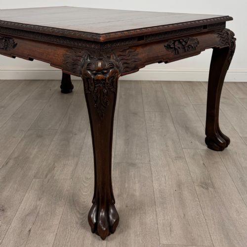 ANTIQUE 20TH CENTURY CHINESE ROSEWOOD DINING TABLE WITH 6 CHAIRS - ADDITIONAL PHOTO 5