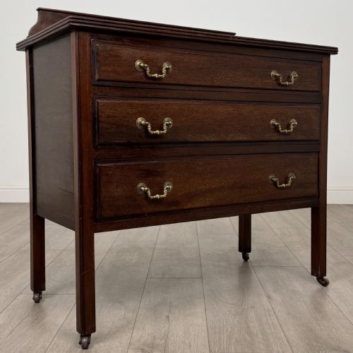 ANTIQUE 20TH CENTURY GOOD QUALITY MAHOGANY CHEST OF DRAWERS - ADDITIONAL PHOTO 7