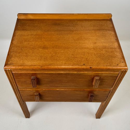 ANTIQUE 20TH CENTURY SMALL GOLDEN OAK CHEST OF DRAWERS - ADDITIONAL PHOTO 8