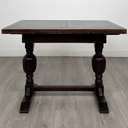 ANTIQUE 20TH CENTURY DINING TABLE WITH 4 CHAIRS IN OAK - ADDITIONAL PHOTO 3