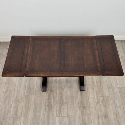 ANTIQUE 20TH CENTURY DINING TABLE WITH 4 CHAIRS IN OAK - ADDITIONAL PHOTO 5