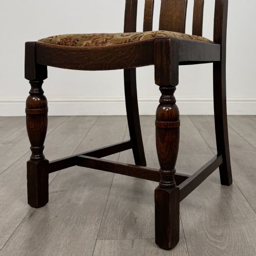 ANTIQUE 20TH CENTURY DINING TABLE WITH 4 CHAIRS IN OAK - ADDITIONAL PHOTO 12