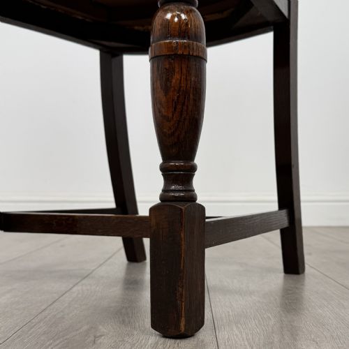 ANTIQUE 20TH CENTURY DINING TABLE WITH 4 CHAIRS IN OAK - ADDITIONAL PHOTO 13