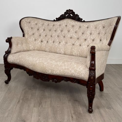 ANTIQUE 19TH CENTURY FINE QUALITY SOFA IN MAHOGANY - ADDITIONAL PHOTO 1