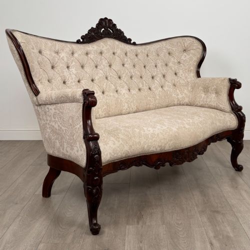 ANTIQUE 19TH CENTURY FINE QUALITY SOFA IN MAHOGANY - ADDITIONAL PHOTO 7