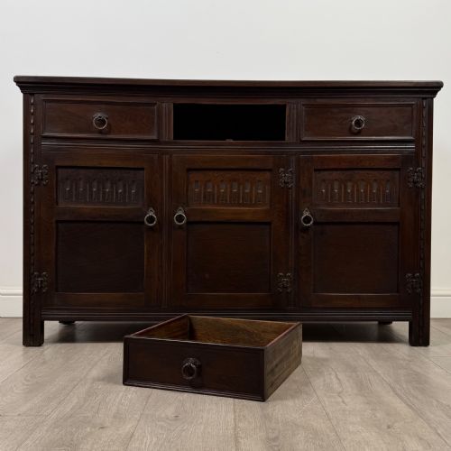 ANTIQUE 20TH CENTURY GOOD QUALITY SIDEBOARD IN OAK - ADDITIONAL PHOTO 10