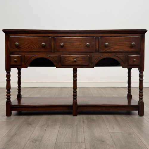 antique 20th century good quality dresser base in oak - CATEGORY: ANTIQUE SIDEBOARDS - DATED EDWARDIAN