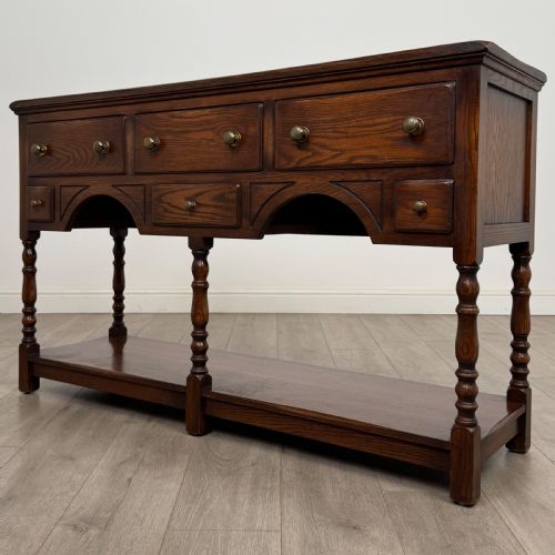ANTIQUE 20TH CENTURY GOOD QUALITY DRESSER BASE IN OAK - ADDITIONAL PHOTO 1