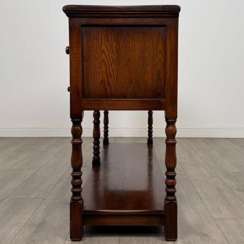 ANTIQUE 20TH CENTURY GOOD QUALITY DRESSER BASE IN OAK - ADDITIONAL PHOTO 2