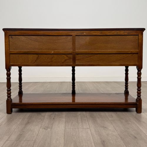 ANTIQUE 20TH CENTURY GOOD QUALITY DRESSER BASE IN OAK - ADDITIONAL PHOTO 4