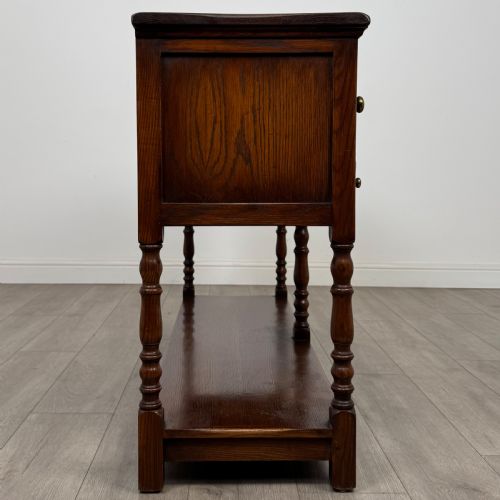 ANTIQUE 20TH CENTURY GOOD QUALITY DRESSER BASE IN OAK - ADDITIONAL PHOTO 6