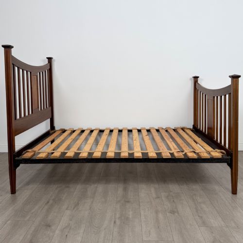 ANTIQUE 20TH CENTURY INLAID EDWARDIAN DOUBLE BED IN MAHOGANY - ADDITIONAL PHOTO 2