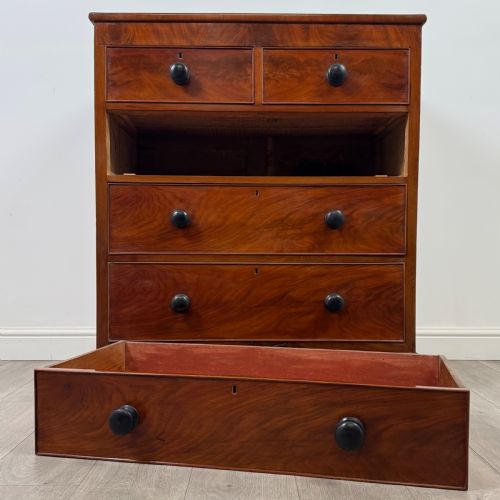 ANTIQUE 19TH CENTURY CHEST OF DRAWERS IN MAHOGANY - ADDITIONAL PHOTO 9