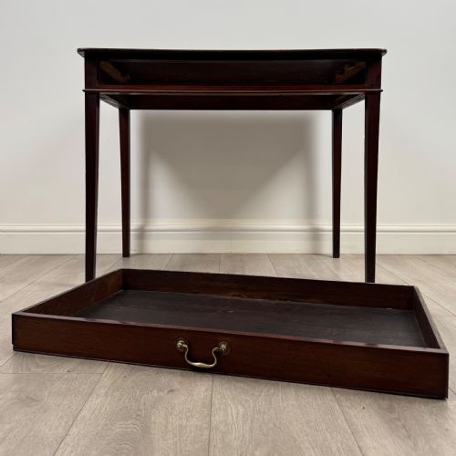 ANTIQUE 18TH CENTURY GOOD QUALITY WRITING TABLE IN MAHOGANY - ADDITIONAL PHOTO 10