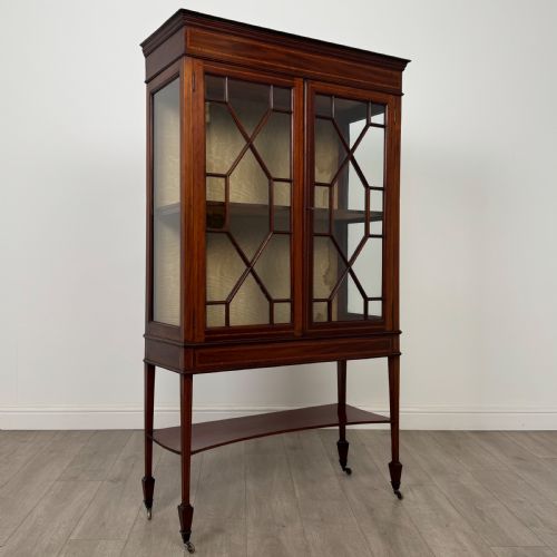 ANTIQUE 20TH CENTURY EDWARDIAN DISPLAY CABINET IN MAHOGANY - ADDITIONAL PHOTO 8