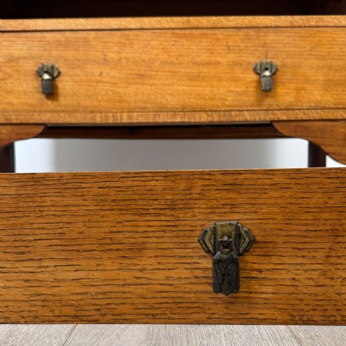 ANTIQUE 20TH CENTURY PAIR OF OAK CHEST OF DRAWERS - ADDITIONAL PHOTO 11