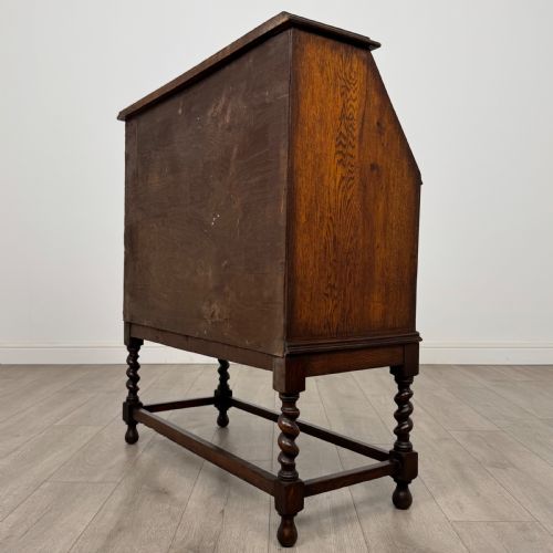 ANTIQUE 20TH CENTURY EDWARDIAN BUREAU IN OAK - ADDITIONAL PHOTO 6