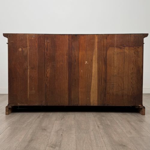 ANTIQUE 20TH CENTURY FINE QUALITY OPEN BOOKCASE IN OAK - ADDITIONAL PHOTO 4