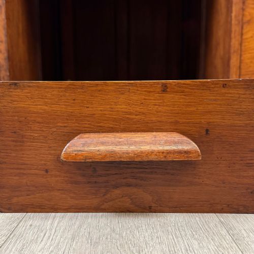 ANTIQUE 20TH CENTURY EDWARDIAN ROLL TOP DESK IN OAK - ADDITIONAL PHOTO 12