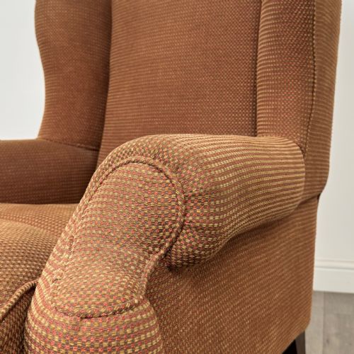 ANTIQUE 20TH CENTURY LARGE WINGBACK ARMCHAIR IN BEECH - ADDITIONAL PHOTO 10