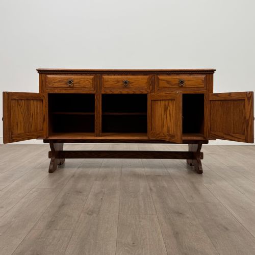 ANTIQUE 20TH CENTURY FINE QUALITY GOLDEN OAK SIDEBOARD - ADDITIONAL PHOTO 1