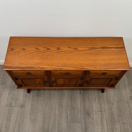 ANTIQUE 20TH CENTURY FINE QUALITY GOLDEN OAK SIDEBOARD - ADDITIONAL PHOTO 9