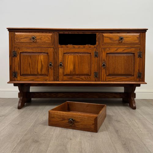 ANTIQUE 20TH CENTURY FINE QUALITY GOLDEN OAK SIDEBOARD - ADDITIONAL PHOTO 10