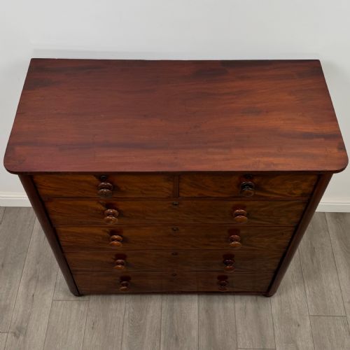 ANTIQUE 19TH CENTURY VICTORIAN CHEST OF DRAWERS IN MAHOGANY - ADDITIONAL PHOTO 8