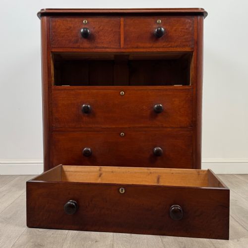 ANTIQUE 19TH CENTURY VICTORIAN MAHOGANY CHEST OF DRAWERS - ADDITIONAL PHOTO 9