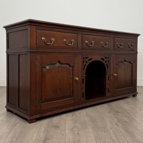 ANTIQUE 20TH CENTURY FINE QUALITY SIDEBOARD IN OAK - ADDITIONAL PHOTO 8