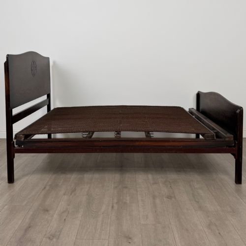 ANTIQUE 20TH CENTURY GOOD QUALITY DOUBLE BED IN OAK - ADDITIONAL PHOTO 2