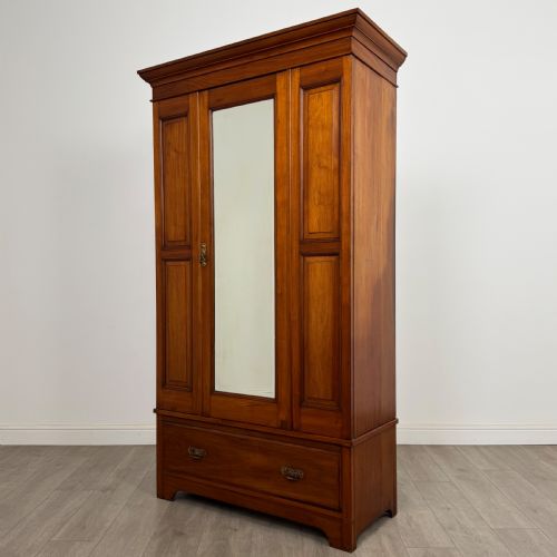 ANTIQUE 20TH CENTURY EDWARDIAN WARDROBE IN WALNUT - ADDITIONAL PHOTO 2