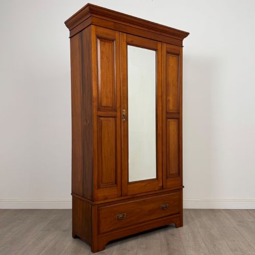 ANTIQUE 20TH CENTURY EDWARDIAN WARDROBE IN WALNUT - ADDITIONAL PHOTO 8