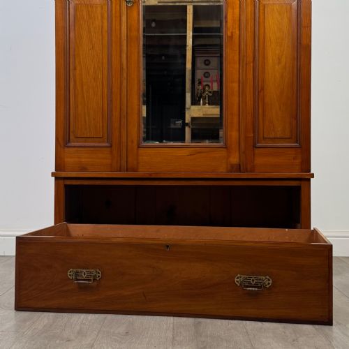 ANTIQUE 20TH CENTURY EDWARDIAN WARDROBE IN WALNUT - ADDITIONAL PHOTO 9