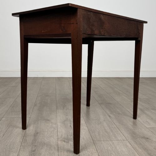 ANTIQUE 18TH CENTURY GEORGIAN WRITING TABLE IN OAK - ADDITIONAL PHOTO 3